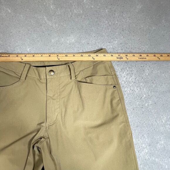 Lululemon Pants Mens 30 Khaki ABC Pant Classic Polyester Golf Golfer Warpstreme - Picture 3 of 10